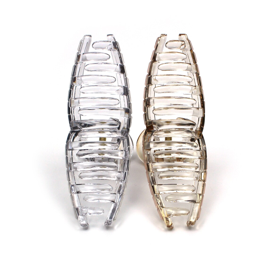 Large Transparent Clear Acrylic Curved Twist Claw Hair Clip Etsy