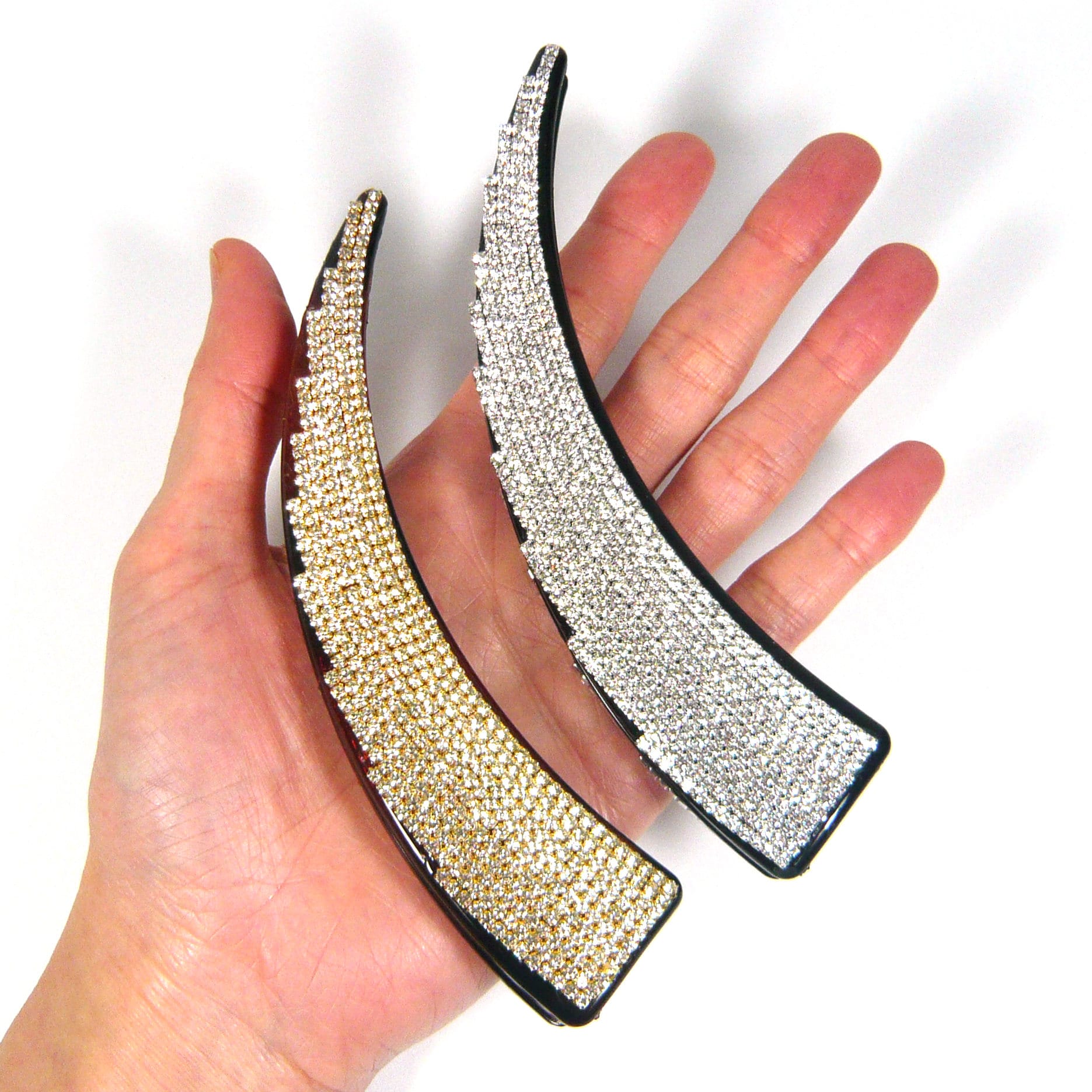 Sparkle Crystal Rhinestone Hair Jewelry Large Banana Hair Clip Etsy