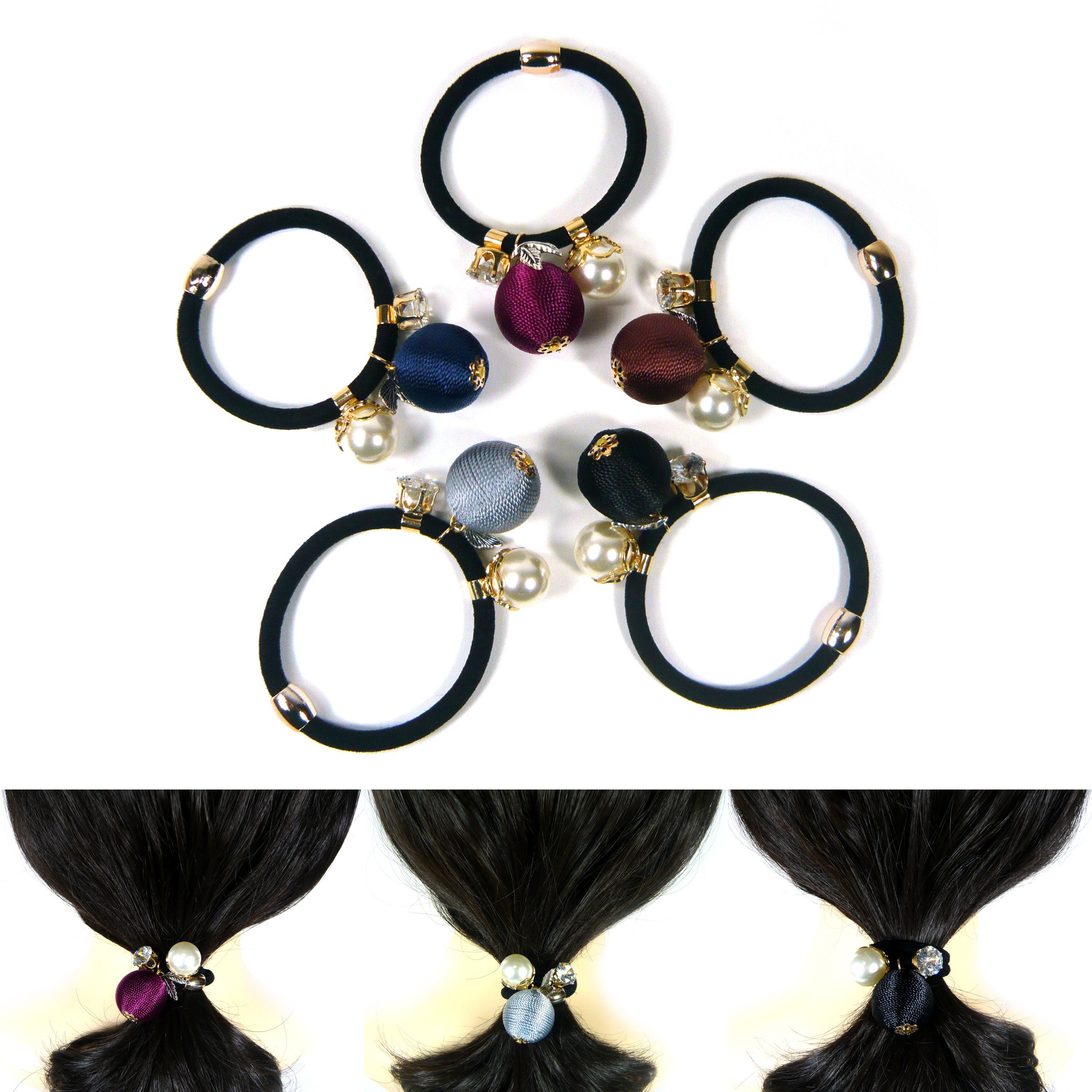 Mini clear ponytail holder elastic rubber band hair ties ropes small Bracelet
