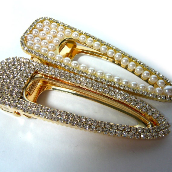 Boho Kristall Haarspange – Strass & Perlen, Silberfarben, Ca. 7 X 2 Cm, Für Hochzeit & Festliche Anlässe