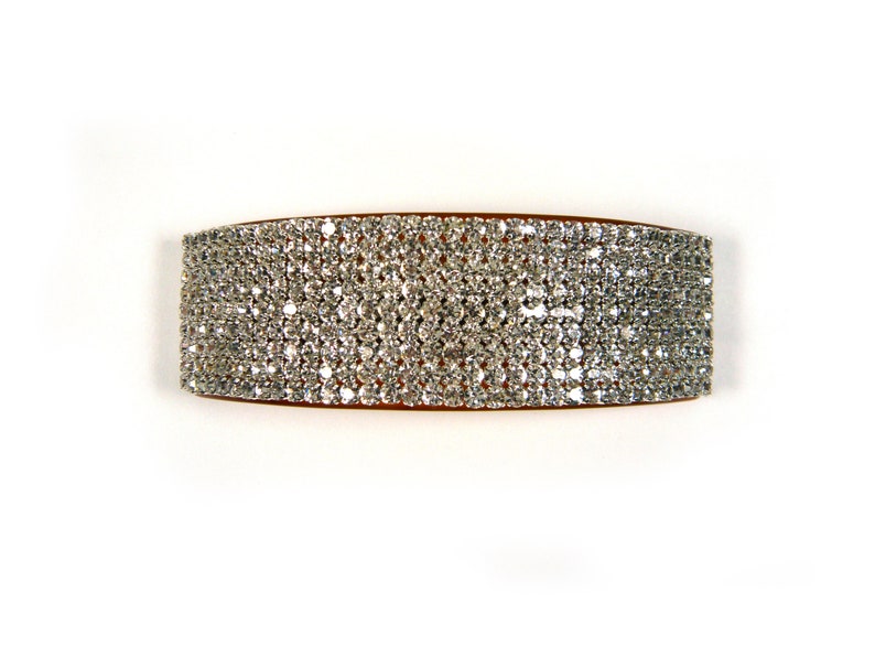 Clear Silver Crystal Rhinestone Decor Brown Black Long Large | Etsy