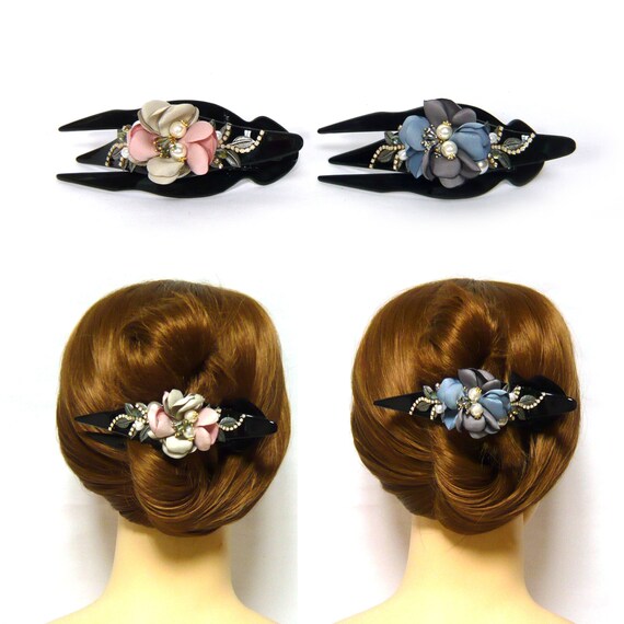 Fermaglio Per Capelli Con Strass: Morsetto Decorativo A Mascella - Italia - Foto 2