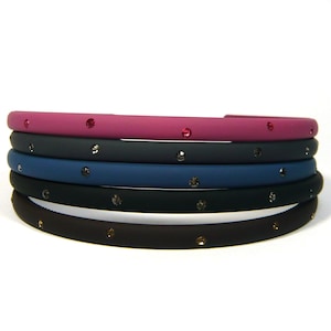 2 STÜCKE Einfache Kristall Strass Dekor Schlanke Zähne Kunststoff Stirnband Haarband Alice Band Kopfschmuck Frauen Dame Mädchen Komfortable Haar Accessoire