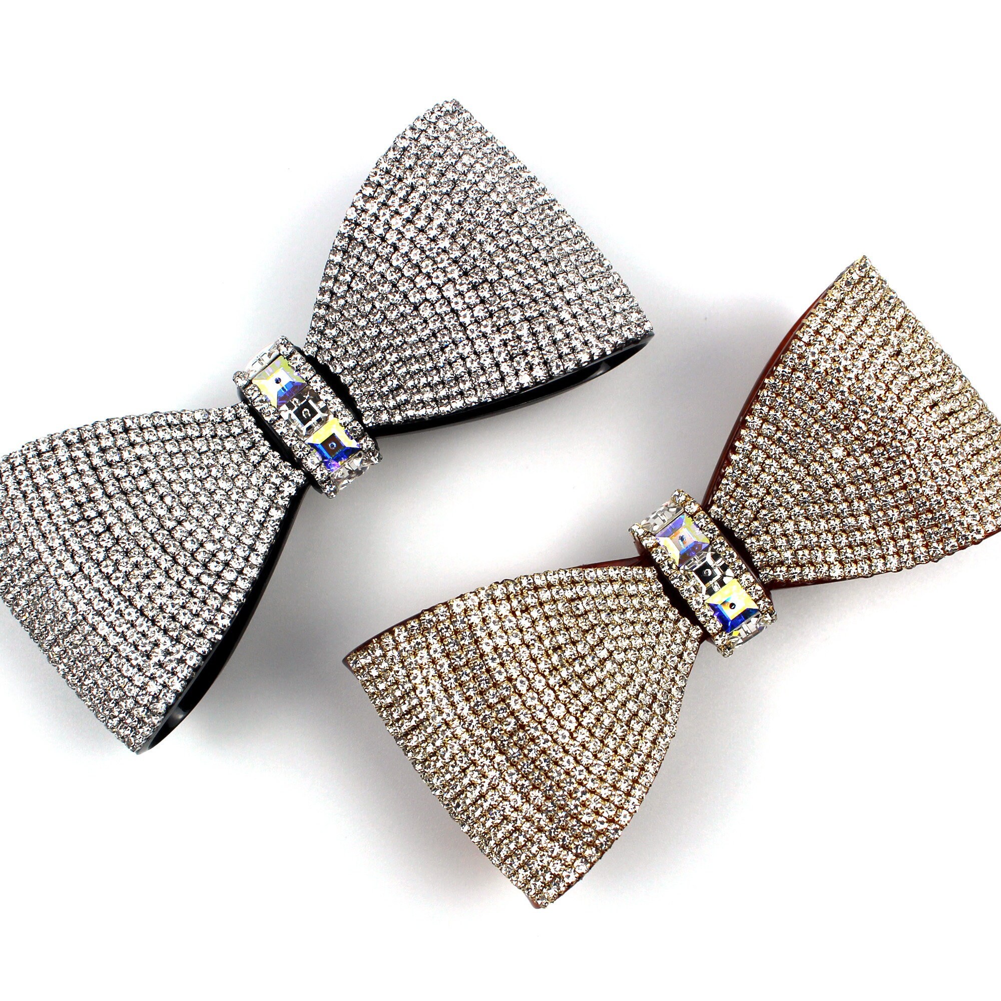 Super Dazzling Large Crystal Hair Bow Rhinestone Hair 