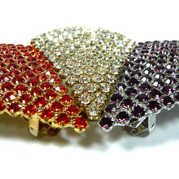 Girl damas moda Cristal Brillante Diamante Arco Grande el pelo pinza de vendedor del Reino Unido