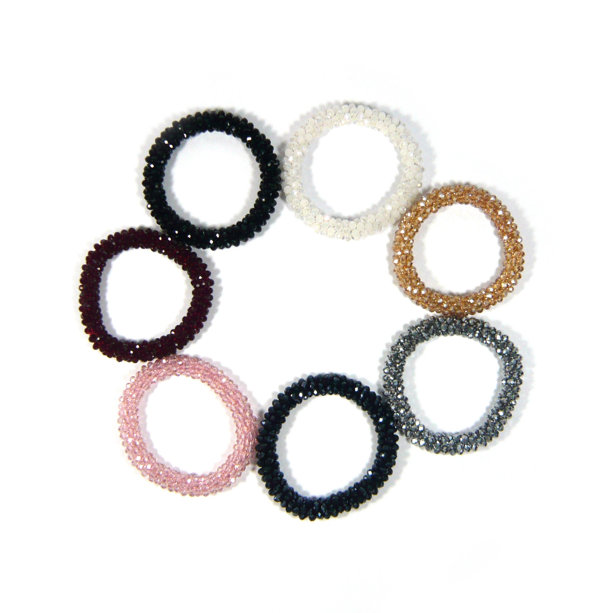 Crystal Avenue Haargummi Mit Perlen & Strass - Elastisch, Silberfarben, Für Hochzeit & Besondere Anlässe