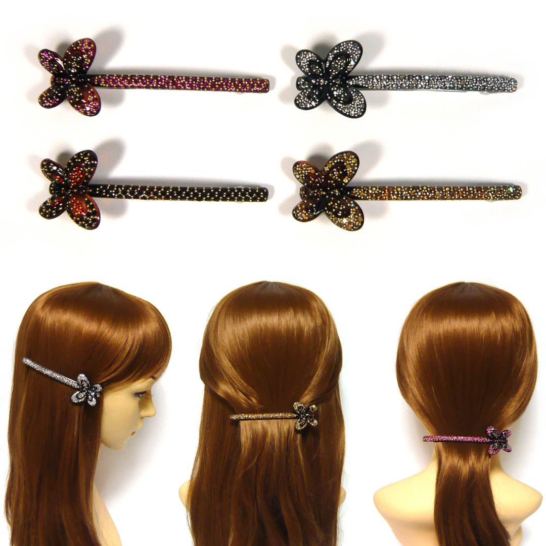 DN Creation Set Of 1 Crystal Rhinestone Gold Butterfly Hair Claws Metal Pearl Tassel Hair Jaw Clamp Nonslip Hair Grab Clips For Womengirls DN Creation Set Of 1 Crystal Rhinestone Gold Butterfly Hair Claws Metal Pearl Tassel Hair Jaw Clamp Nonslip Hair Grab Clips For Womengirls