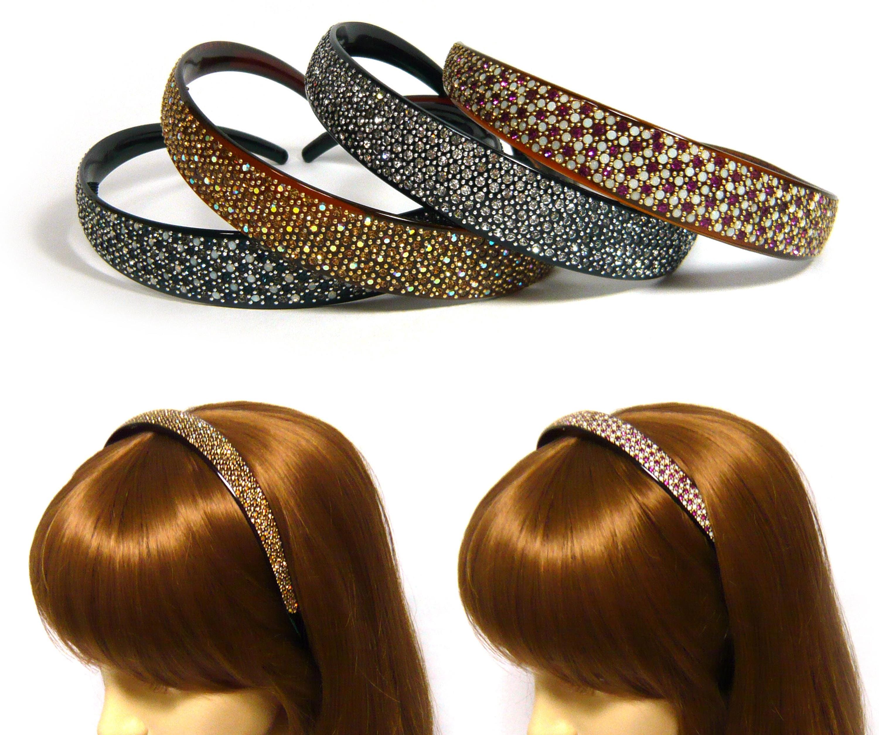 Luxury Crystal Rhinestones French Curved Acetate Hair  display picture 1