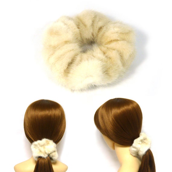 MINK HAIR CLIP LARGE WHITE MINK HAIR CLIP LARGE WHITE