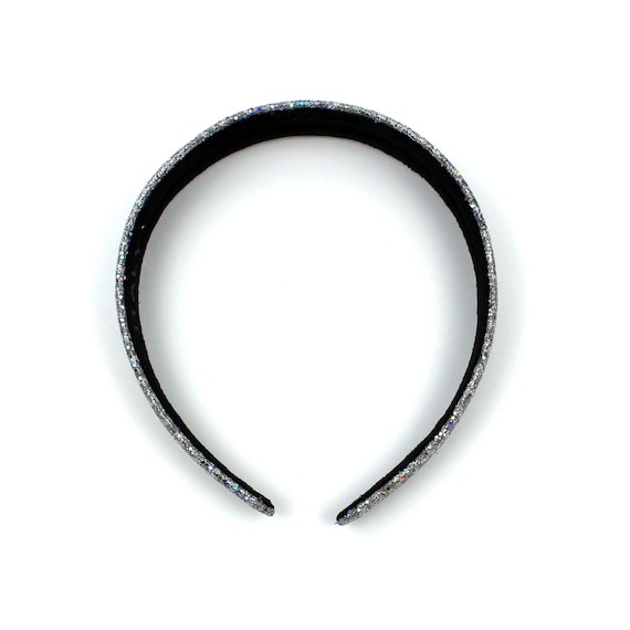 Super Sparkle Glitter Aurora Silver Italian Fabric Headband