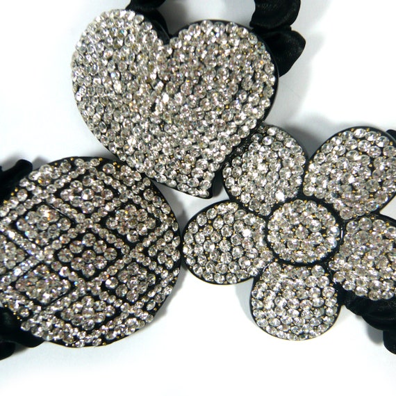 Sparkly Hair Scrunchies Reaky Sparkly Rhinestone Hair Ties  display picture 3