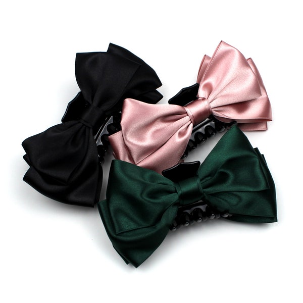 Brillant Extra Large Satin Ruban Arc Pince À Cheveux Jumbo Tissu Bowknot Cheveux Updo Titulaire Épingle À Cheveux Filles Accessoires De Cheveux Cadeaux pour Ses Femmes