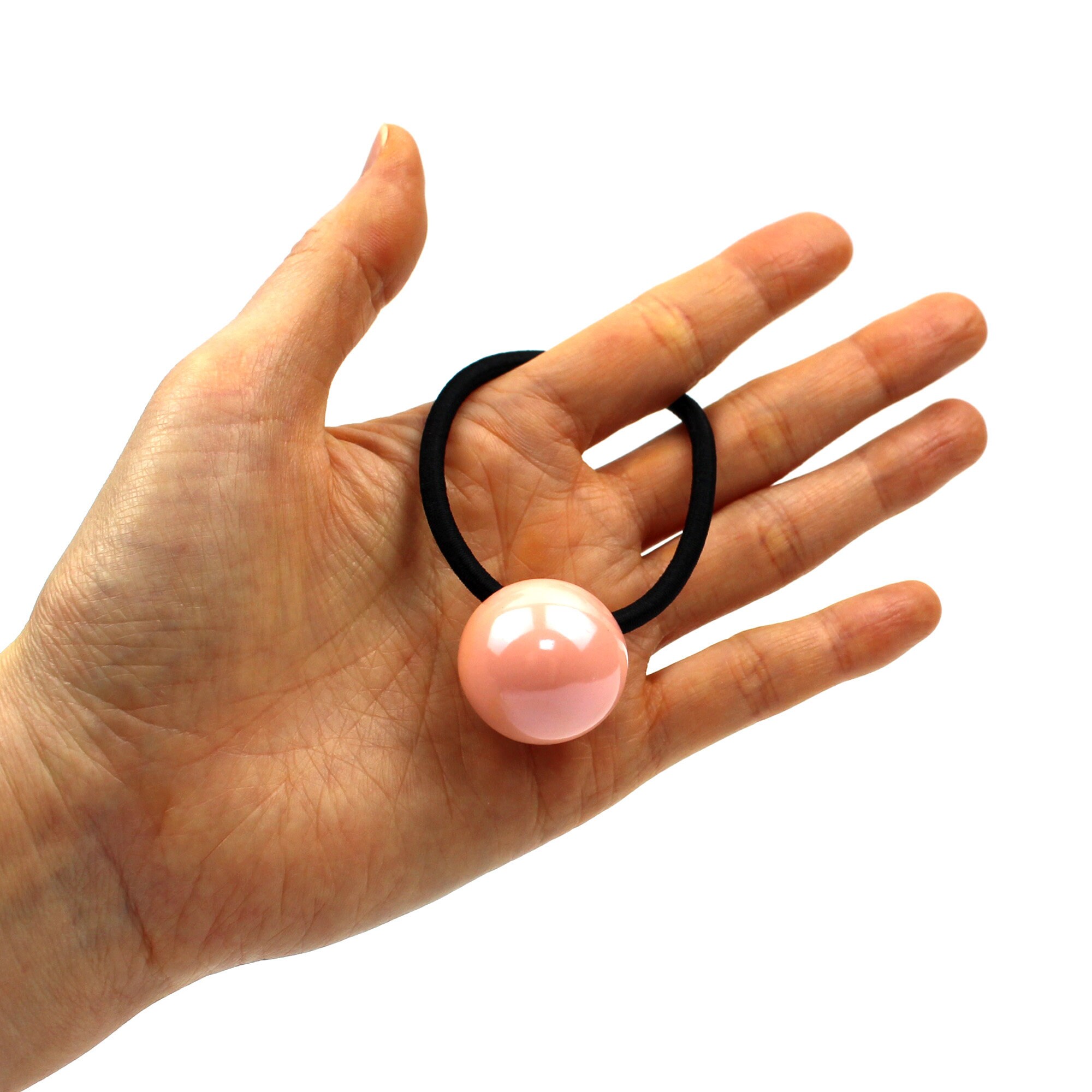 Plastic Ball Elastic Hair Band Bobble Old School Style Black Etsy
