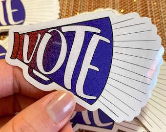 VOTE megaphone sticker