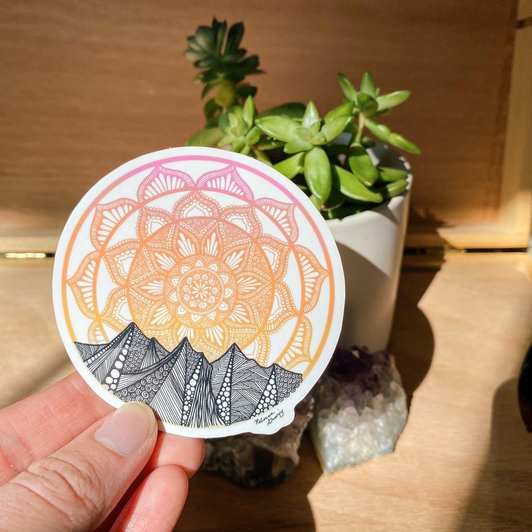 Manali Stickers Mandala Mountain Sticker - Etsy