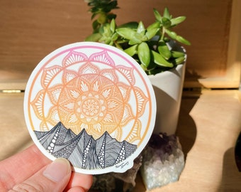 Mandala Mountain Sticker