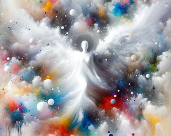 Angel Of Peace-Angel Art-Canvas or Paper Giclee Print