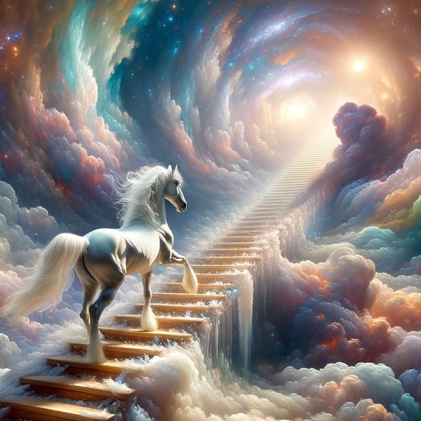 Horse Sympathy, heavenly Horse, Rainbow Bridge, digital download