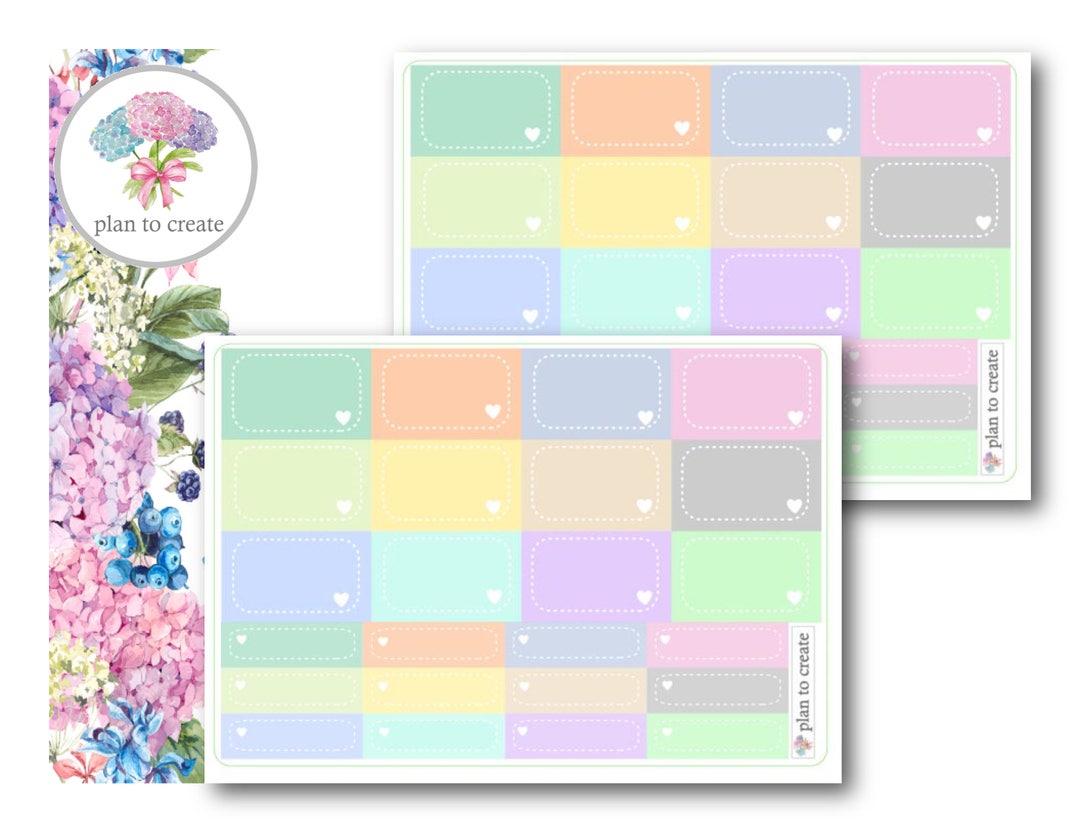 Half & Quarter Boxes - Soft Pastel - Etsy