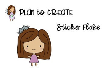 Little Annie & Coco bobblehead sticker flake