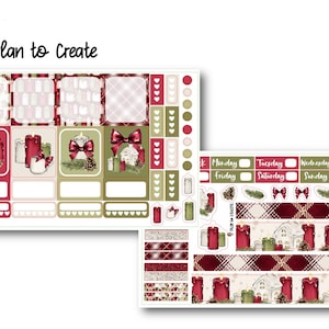Kit semanal decorativo do primo Hobonichi de Natal.