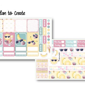 Kit de adesivos semanais do primo Hobonichi de verão