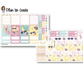Summer Hobonichi Cousin Weekly sticker kit