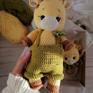 Handmade Crochet Giraffe – Amigurumi Plush Toy, Baby Shower Gift, Nursery Decor, Soft Stuffed Animal for Kids