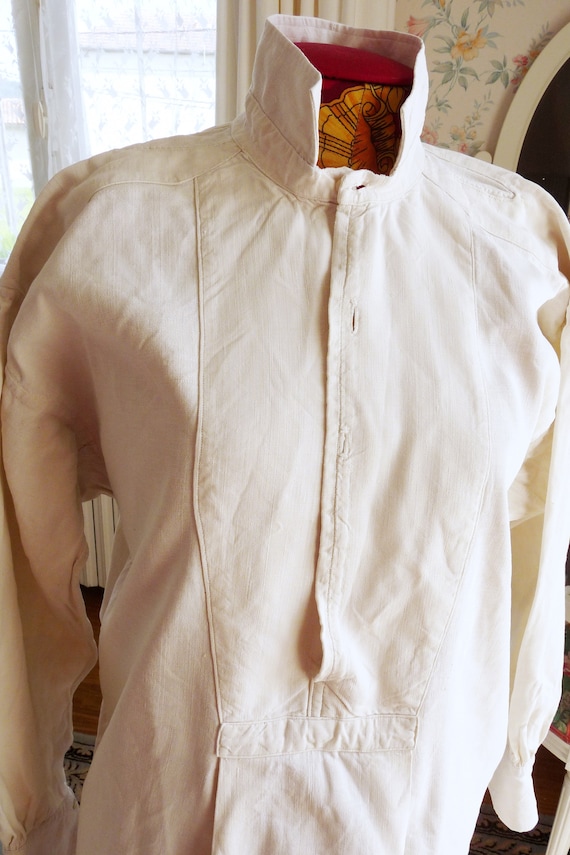 Antique Hemp Evening Dress Shirt, Rare, Hand Wove
