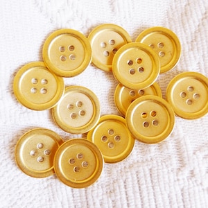 Vintage messing knoppen 18 mm, set van 12 Franse gemaakt, ongebruikte 17 sets beschikbaar
