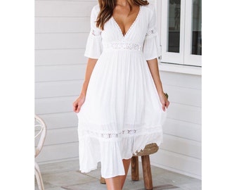 white bohemian shirt