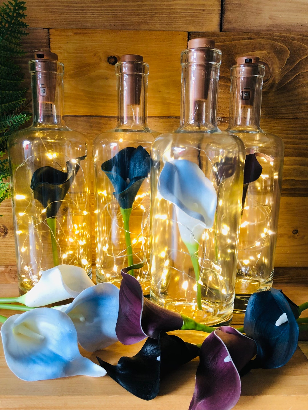 Calla Lily Wedding Table Centrepiece Glass Lantern Etsy