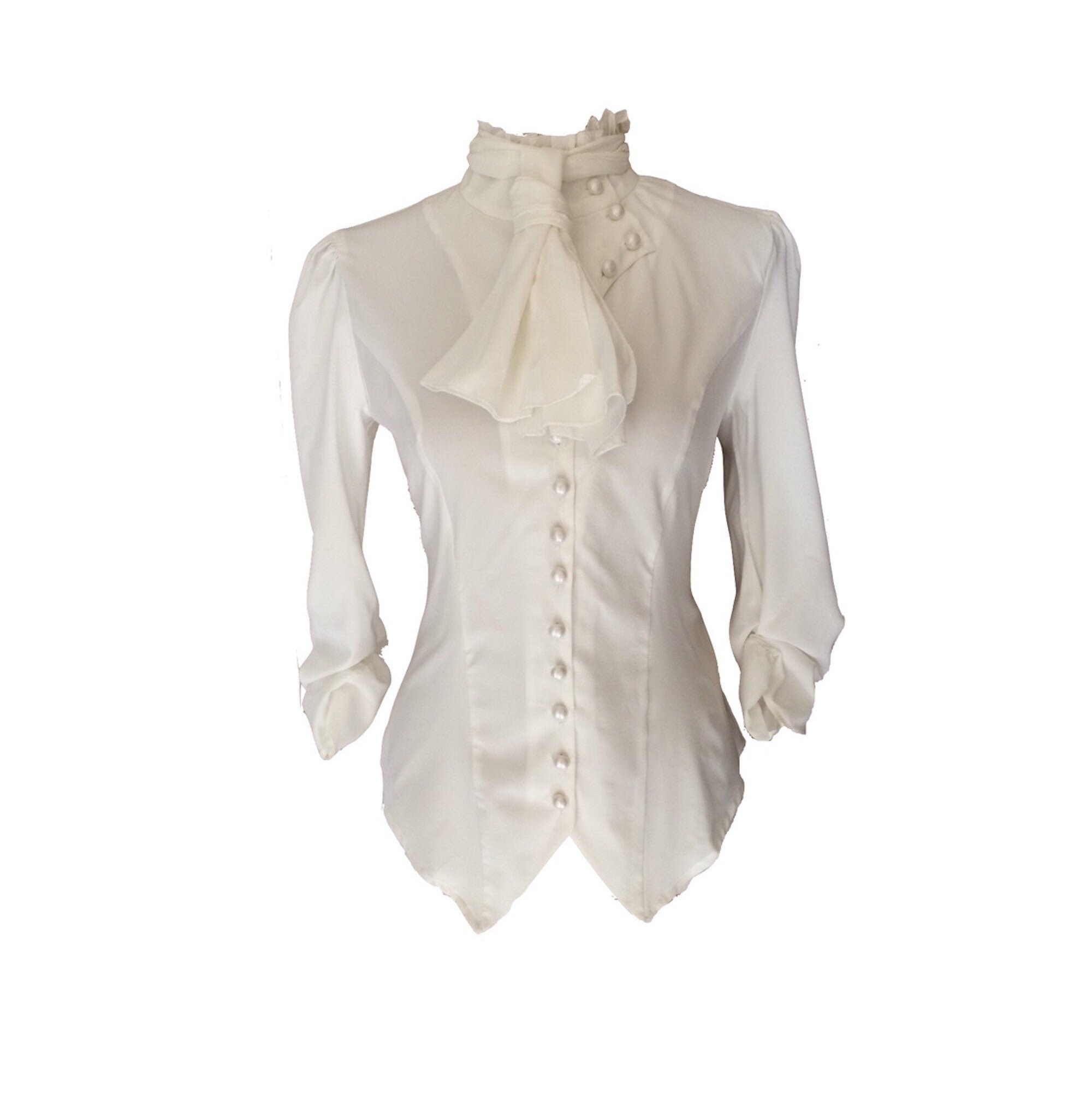 Gothic white blouse
