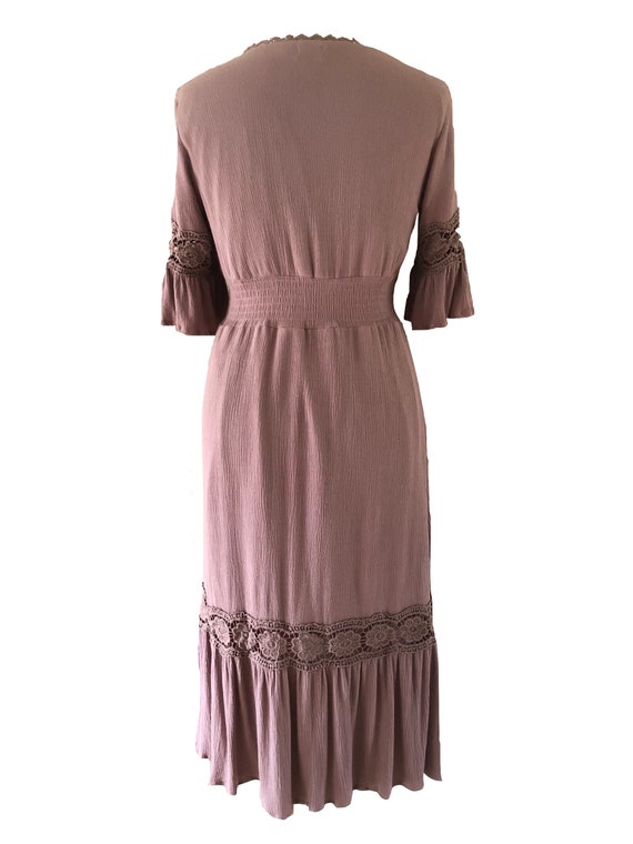 Taupe Lilac Mauve Summer Boho Dress Etsy
