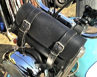 Tool barrel, tool holder barrel roller, custom motorcycle roller MEDIUM RECTANGULAR Leather 4 mm. Measures 26x12x7 cm. Made in Italy