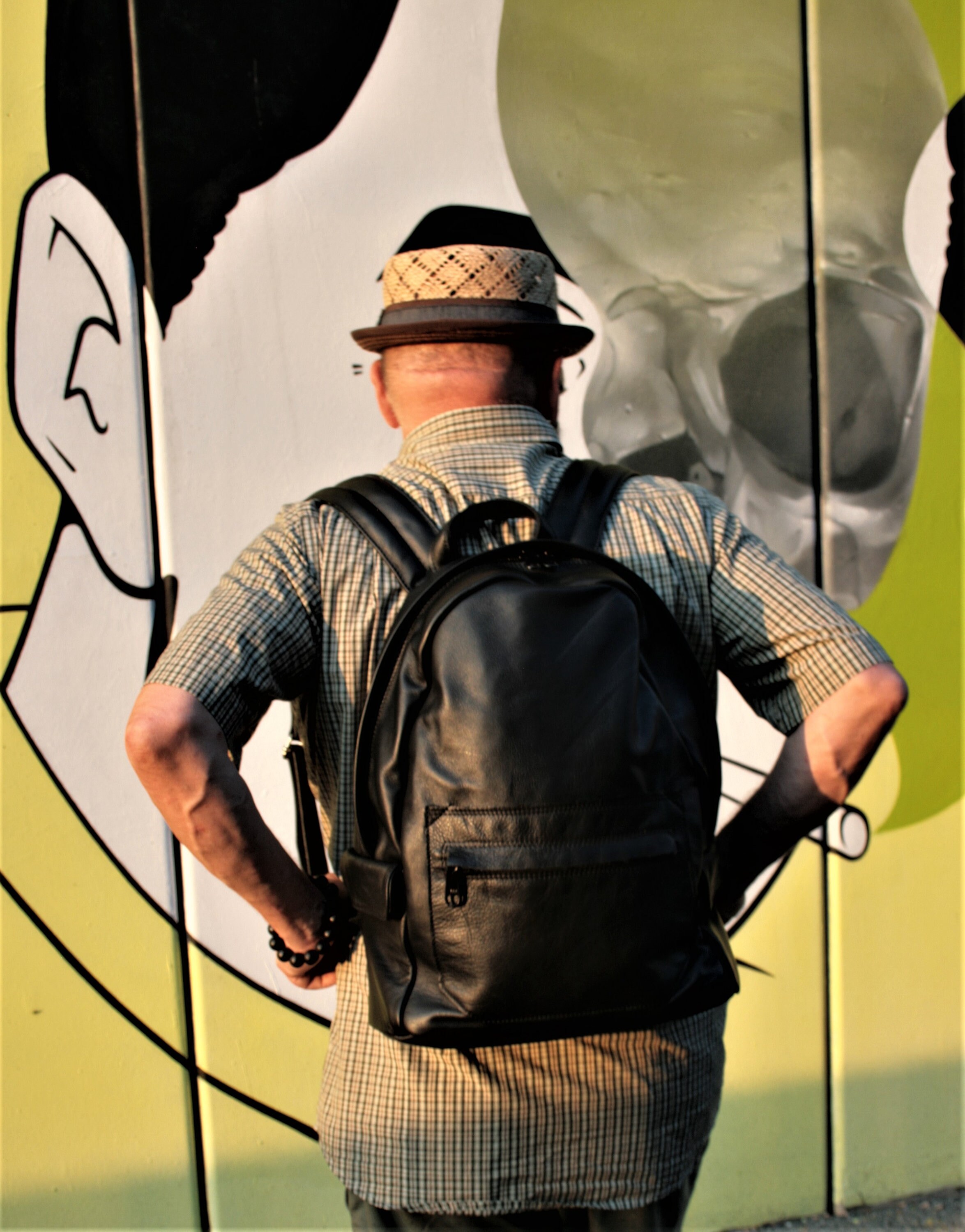 Backpack in genuine Italian leather, ITALO model, roomy and comfortable