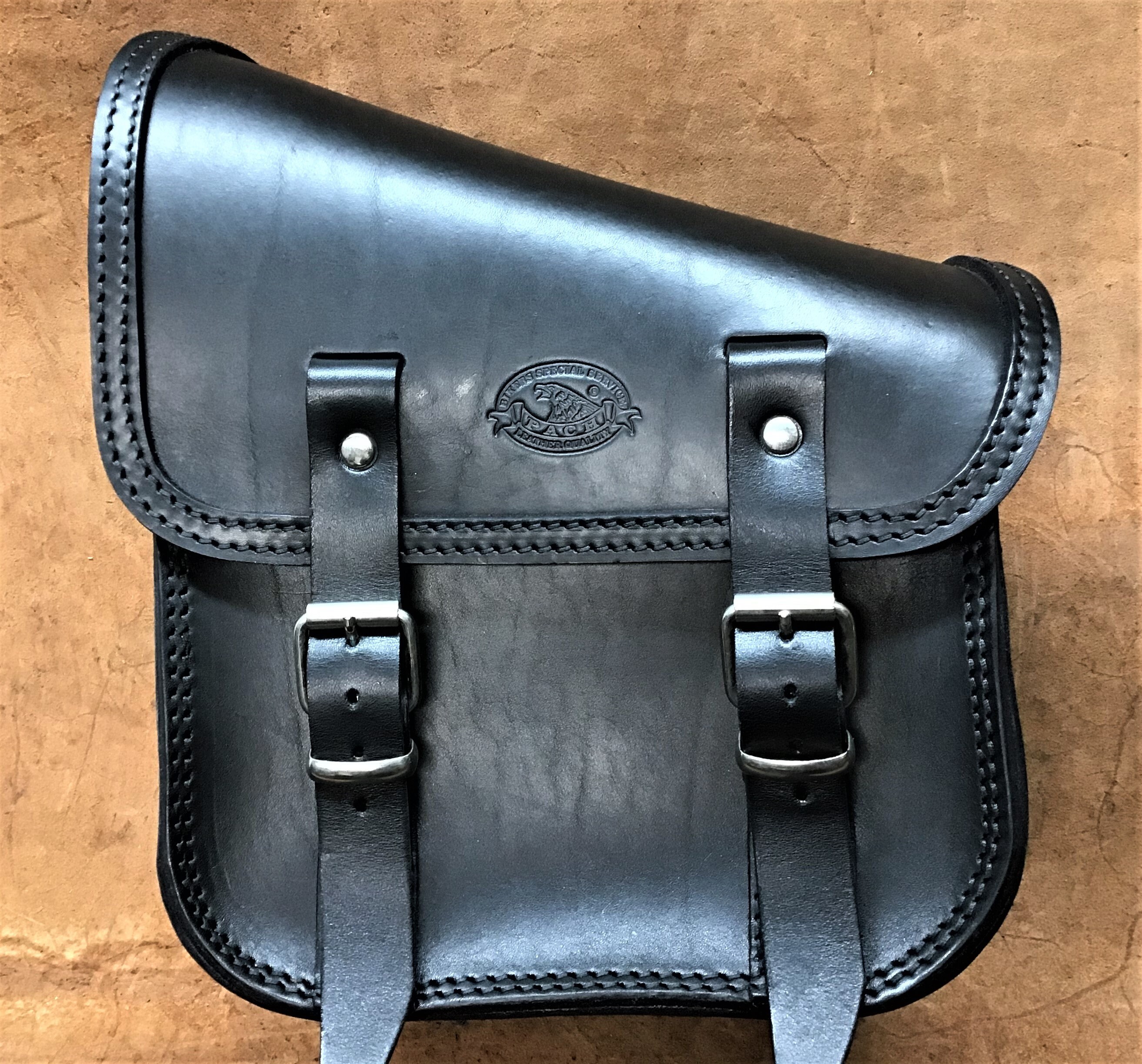SOFTAIL bag, Custom softail bag, Side bike Custom Harley Leather Tuscan