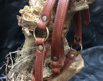 WOMEN'S belt in real leather with chromed brass and old brass rings, model SALLY 002 VaNeoN Made in Italy