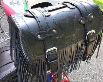 Cod. TRIKE 021 / Mod. FRANGIATO - 4 mm leather. leather fringes Handmade Made in Italy