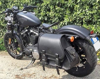 Mono bag for Sportster and Dyna with recess | Cod. MONO 114 / Mod. CURVA NEW 2019 - Without recess must be mounted with frame Made in Italy