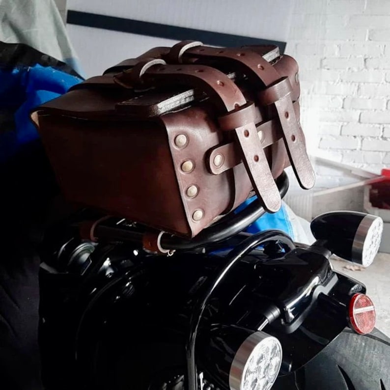 Enduro Motorcycle Tool Bag Café Racer and Scrambler Saddle Etsy