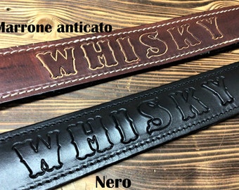 Leather dog collar, with letter molds and numbers to taste, handmade, CUSTOMIZABLE as you want !! Made in Italy