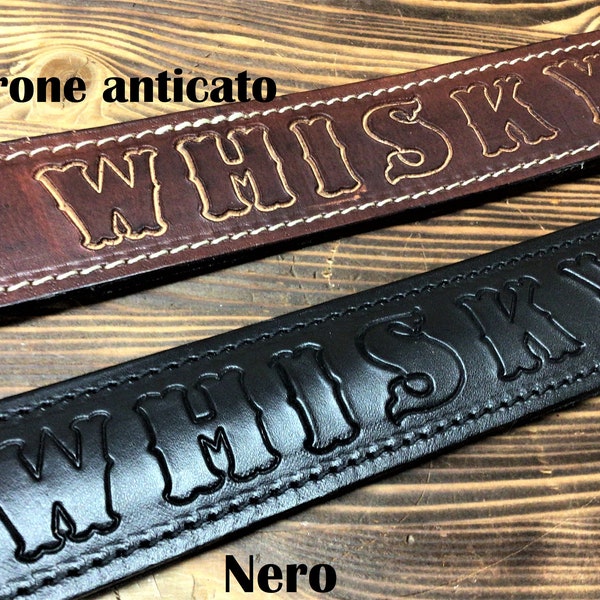 Leather dog collar, with letter molds and numbers to taste, handmade, CUSTOMIZABLE as you want !! Made in Italy