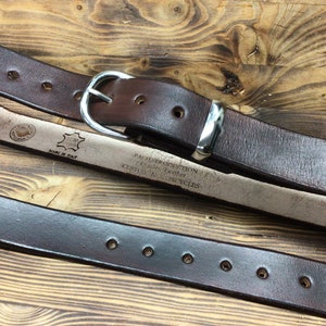 Belt in vegetable tanned leather Thickness 3.5 mm. Width 3.5 cm. Leather belts Made in Italy