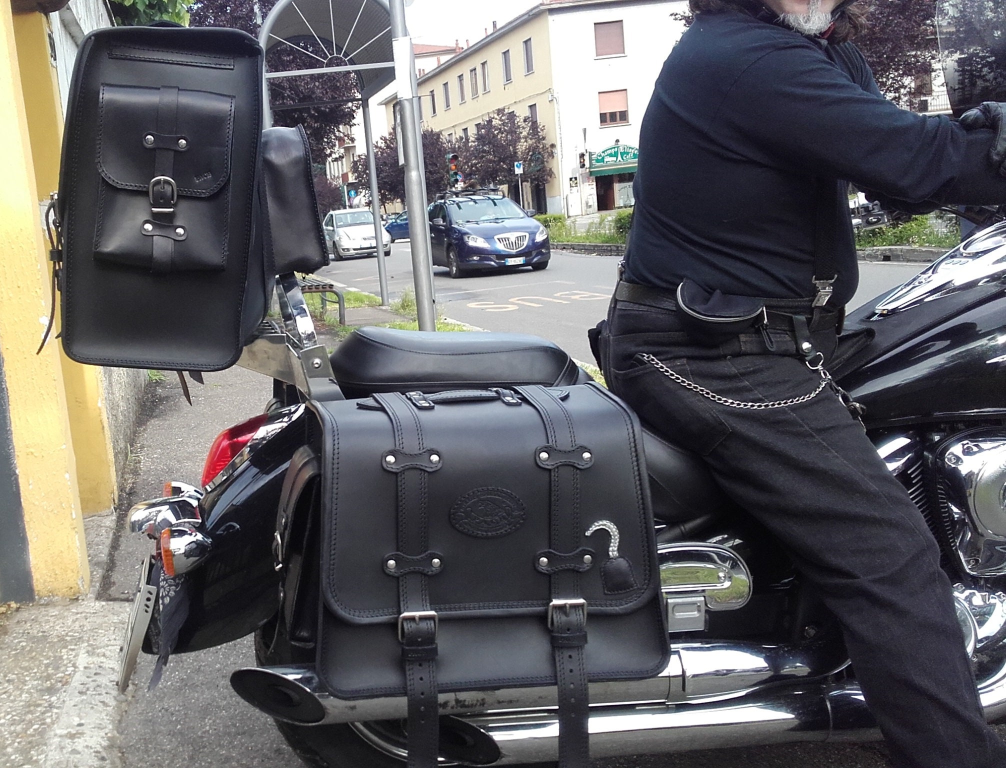 custom motorcycle luggage