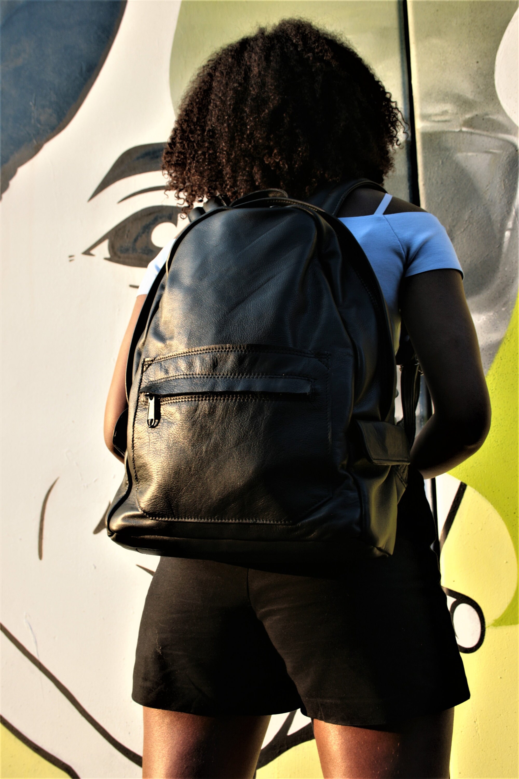 Backpack in genuine Italian leather, ITALO model, roomy and comfortable