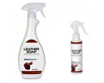 Liquid soap for leather, LEATHER SOAP SPRAY Spray soap with vegetable glycerol 150-750 ml