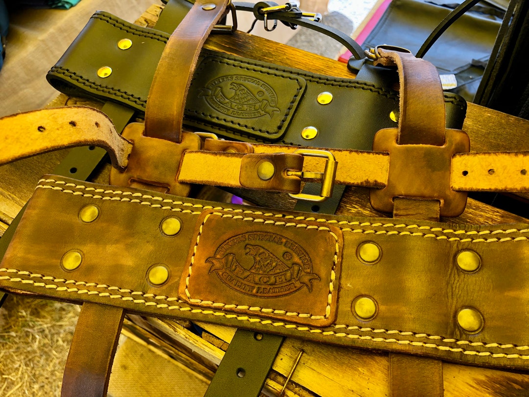 Leather Blanket Roll Camping Gear Motorcycle Rider Cover Holder for