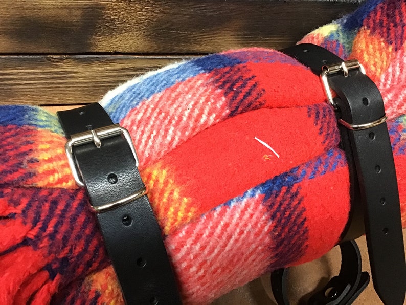 Leather Blanket Roll Camping Gear Motorcycle Rider Covered Etsy