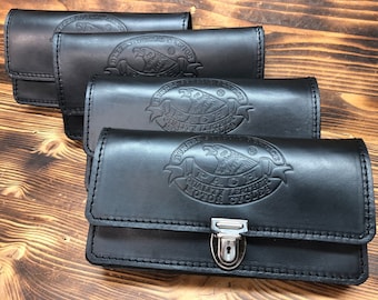 Benzenium wallet, Men's petrol station wallet, large accordion, with belt attachment, clip closure, many pockets for money ITALY